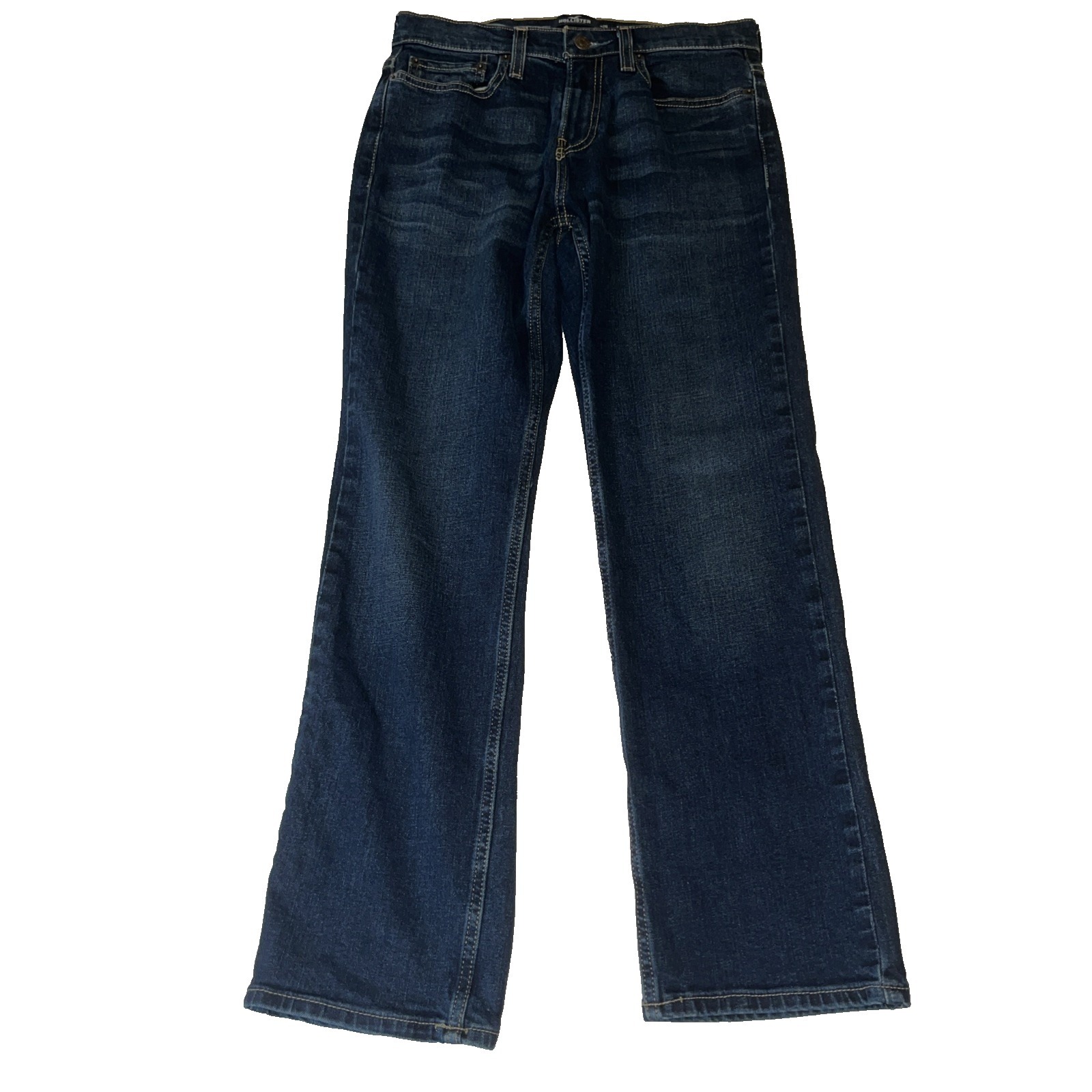 Hollister Mens Jeans Classic Straight Epic Flex 28x30 Denim Blue Dark Cotton